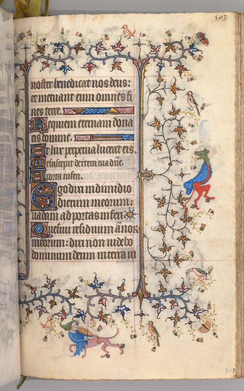 ساعات شارل النبيل ، ملك نافار 1361-1425: fol. 246 و ، النص ، ج. 1405. بواسطة ماجستير في الأحرف الأولى وشركاء بروكسل