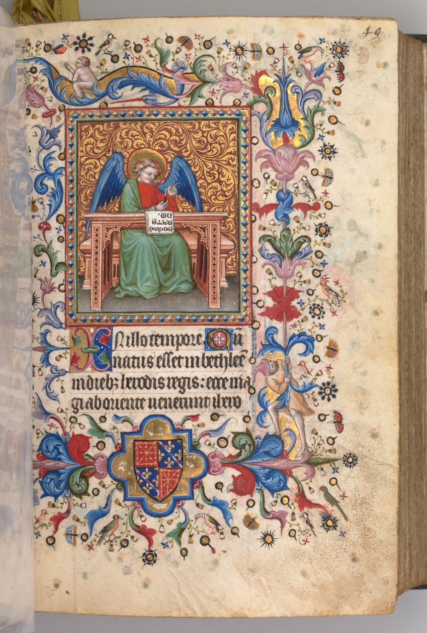 ساعات شارل النبيل ، ملك نافار 1361-1425: fol. 25 أ ، سانت ماثيو ، ج. 1405. بواسطة ماجستير في الأحرف الأولى وشركاء بروكسل