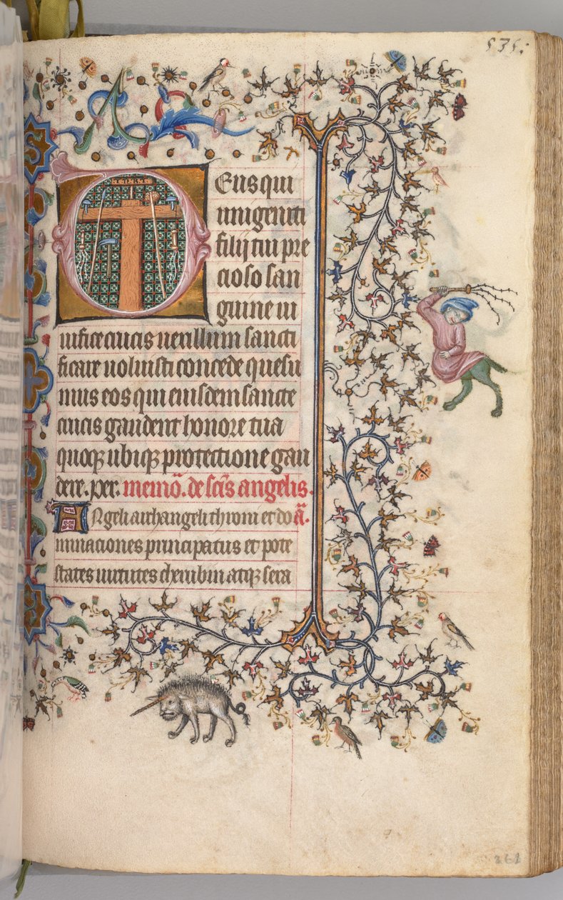 ساعات شارل النبيل ، ملك نافار 1361-1425: fol. 262 و ، أدوات العاطفة ، ج. 1 بواسطة ماجستير في الأحرف الأولى وشركاء بروكسل