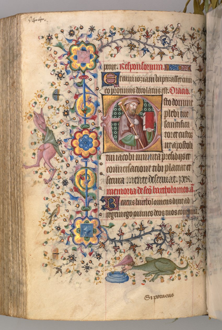 ساعات شارل النبيل ، ملك نافار 1361-1425: fol. 266 فولت ، سانت جيمس ، ج. 1405. بواسطة ماجستير في الأحرف الأولى وشركاء بروكسل