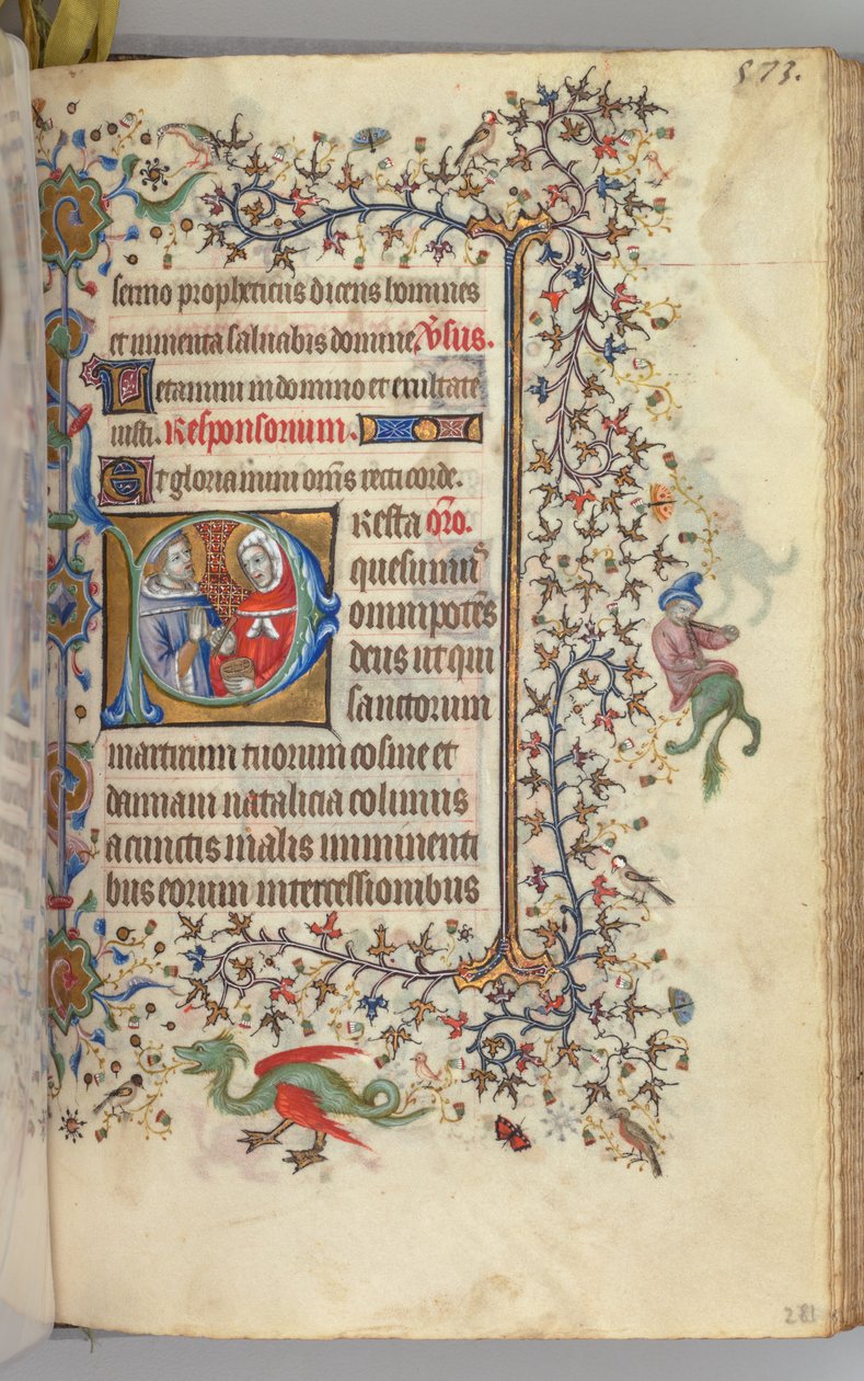 ساعات شارل النبيل ، ملك نافار 1361-1425 ، ص. 281r ، SS. Cosmas and Damien، c. 1405. بواسطة ماجستير في الأحرف الأولى وشركاء بروكسل