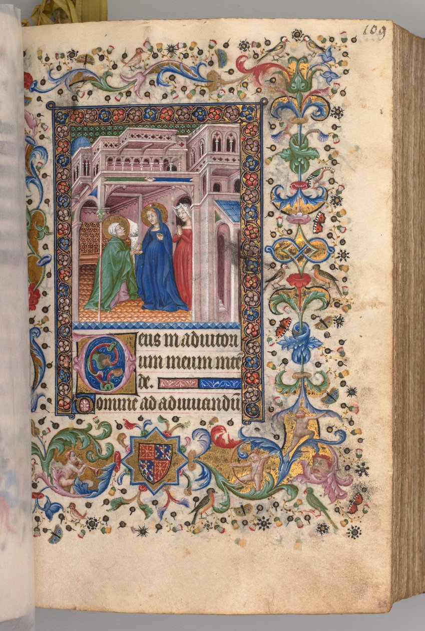 ساعات شارل النبيل ، ملك نافار 1361-1425: fol. 55 و ، إشادة الزيارة ، ج. 1405. بواسطة ماجستير في الأحرف الأولى وشركاء بروكسل