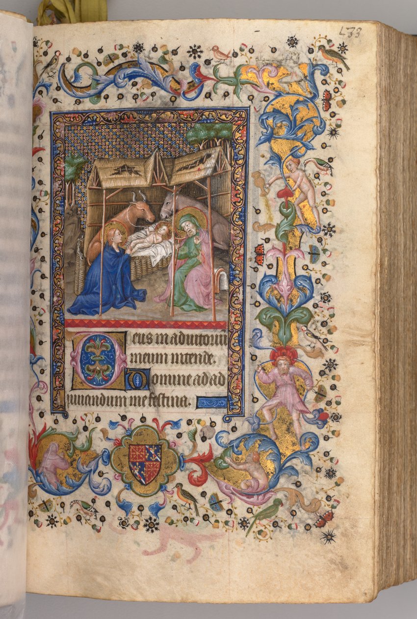 ساعات شارل النبيل ، ملك نافار 1361-1425: fol. 67 و ، Nativity Prime ، ج. 1405. بواسطة ماجستير في الأحرف الأولى وشركاء بروكسل