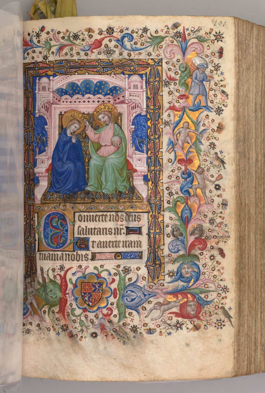 ساعات شارل النبيل ، ملك نافار 1361-1425: fol. 96 و ، تتويج العذراء ... ، ج. 1 بواسطة ماجستير في الأحرف الأولى وشركاء بروكسل