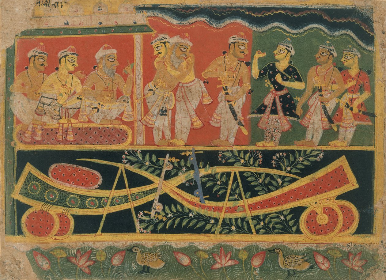 ناندا وفاسوديفا: صفحة من Bhagavata Purana المشتتة ... ، كاليفورنيا. 1520-30. بواسطة سيد البهاغافا المتناثرة بورانا.