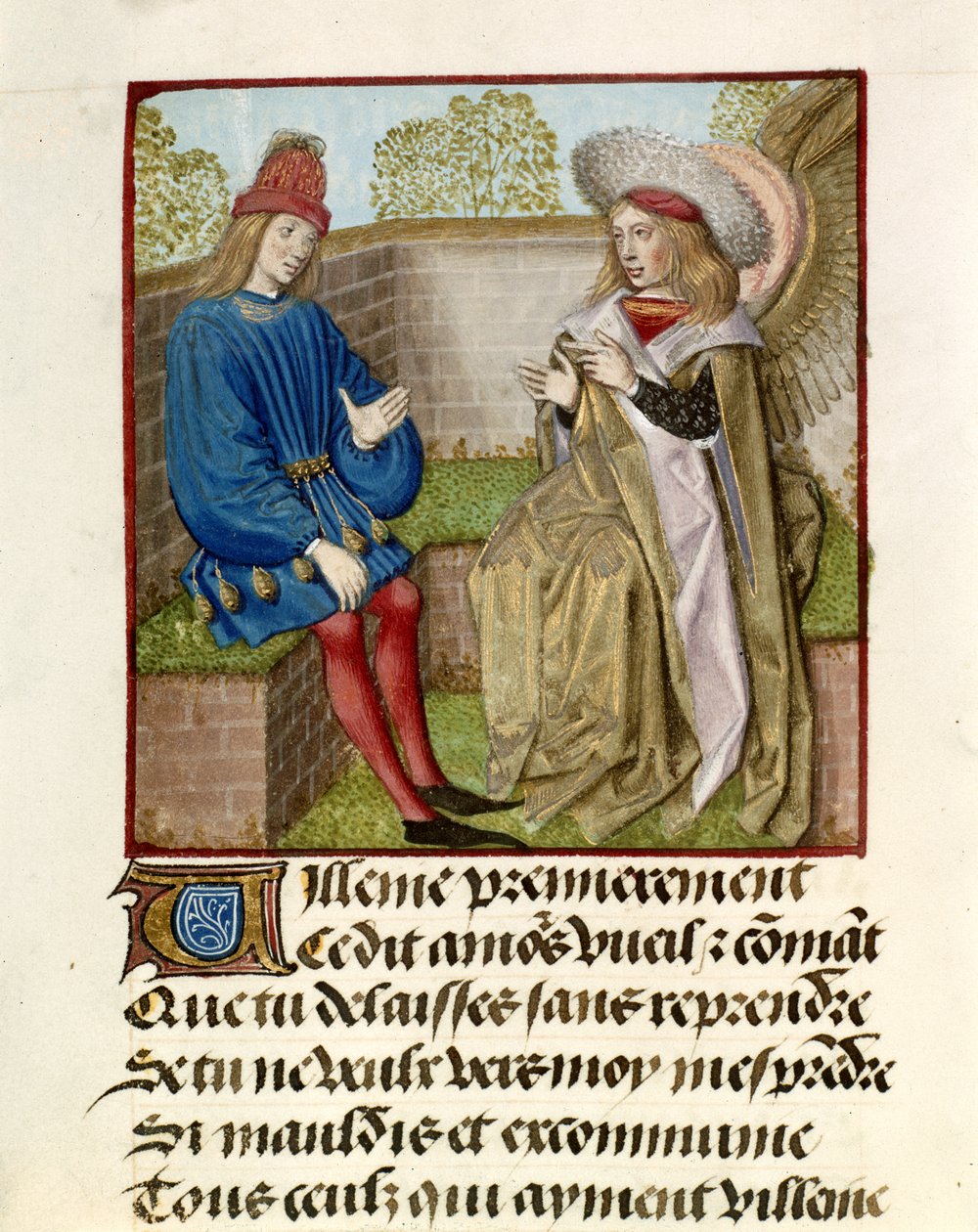 الحب يرشد الحبيب من Le Roman de la Rose بواسطة ماجستير في كتب الصلاة في درسدن
