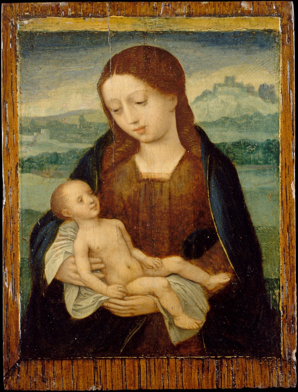 العذراء والطفل ، كاليفورنيا. 1525-50. بواسطة سيد الأنصاف نصف طول