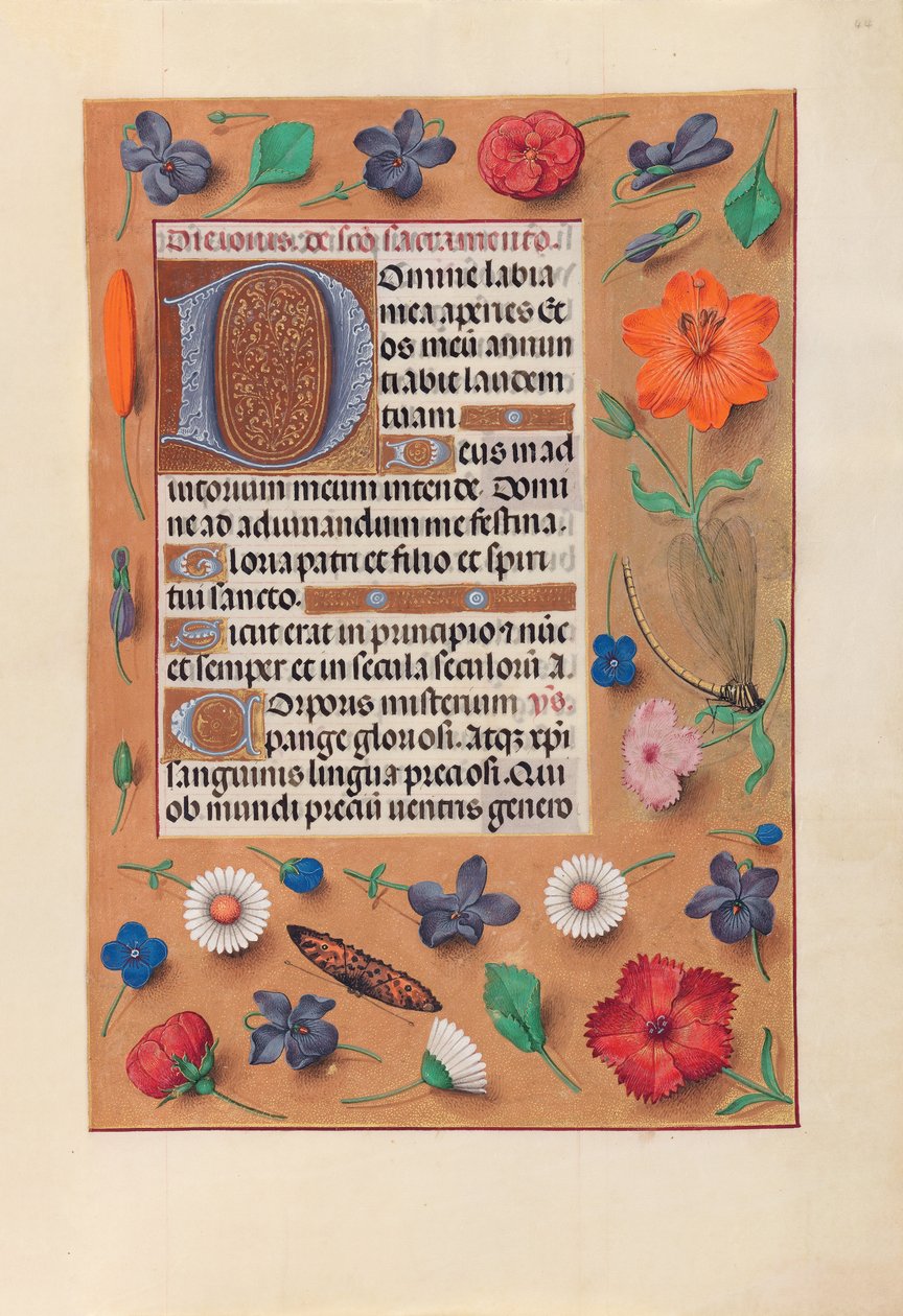 ساعات الملكة إيزابيلا الكاثوليكية ، ملكة إسبانيا: Fol.44r، c. 1500. بواسطة سيد كتاب الصلاة الأول لماكسيميليان