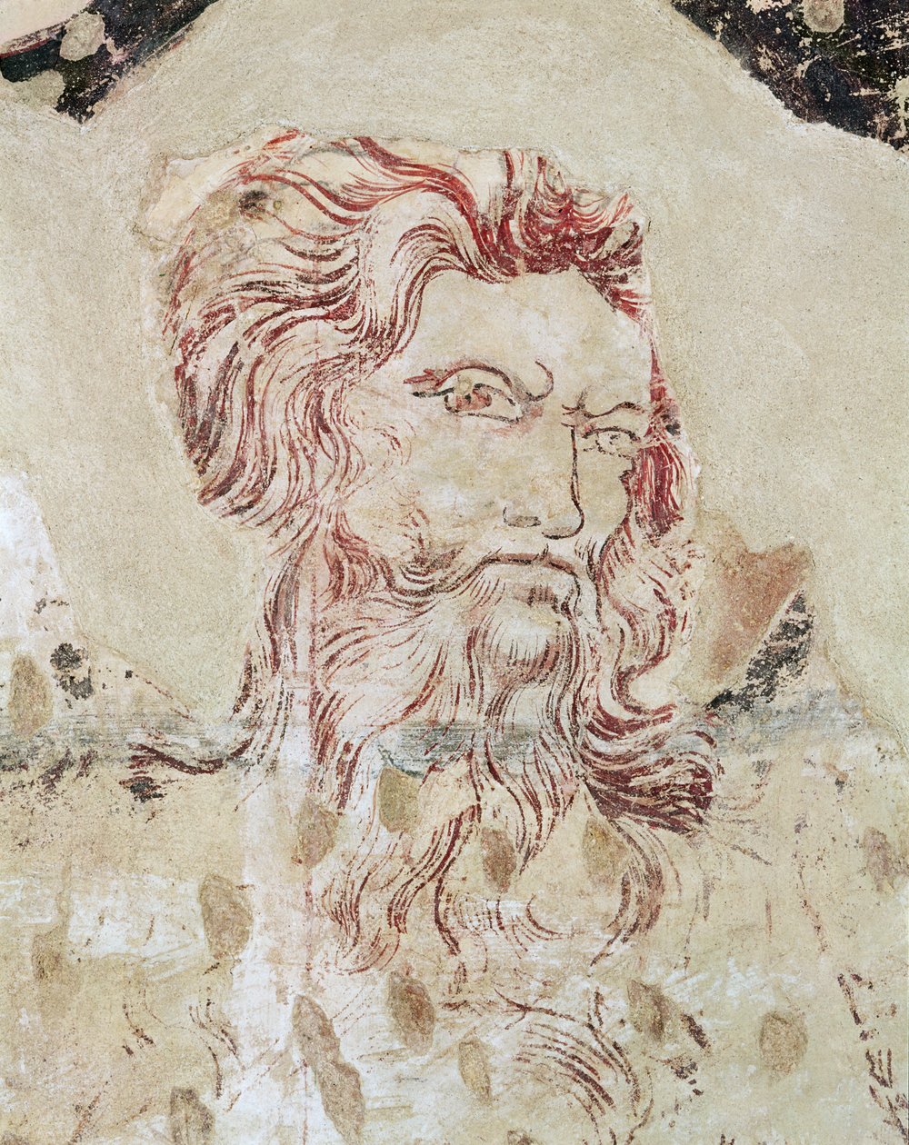 تفاصيل القديس أونوفريوس ومشهد من حياته (رسم ورسم جدارية ملونة) بواسطة سيد Fogg Pieta