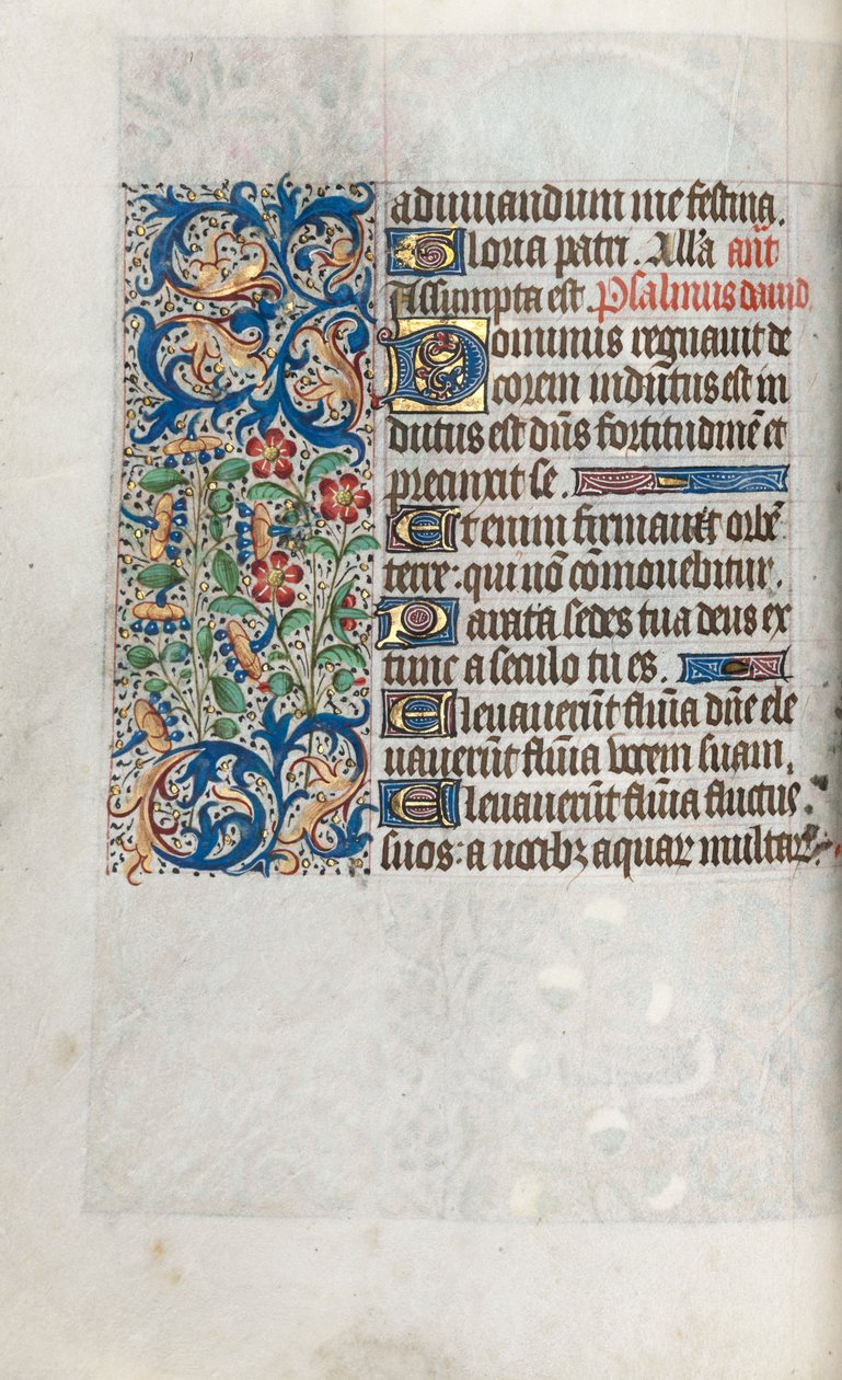 كتاب ساعات استخدام روان: fol. 39 ب ، ج. 1470. بواسطة سيد لاتيني جنيف