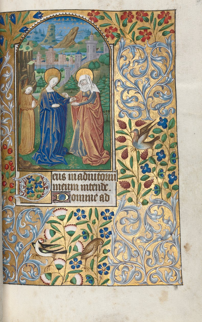 كتاب ساعات استخدام روان: fol. 39 و ، الزيارة ، ج. 1470. بواسطة سيد لاتيني جنيف