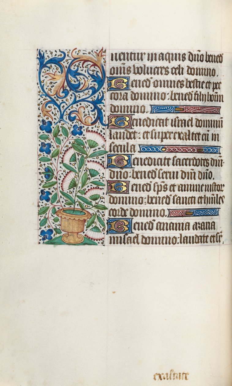 كتاب ساعات استخدام روان: fol. 43 فولت ، ج. 1470. بواسطة سيد لاتيني جنيف