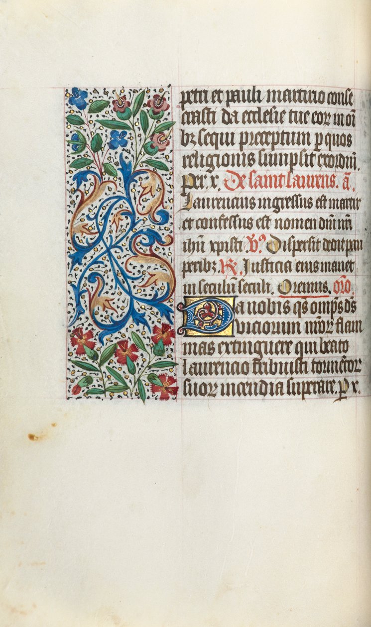 كتاب ساعات استخدام روان: fol. 51 فولت ، ج. 1470. بواسطة سيد لاتيني جنيف