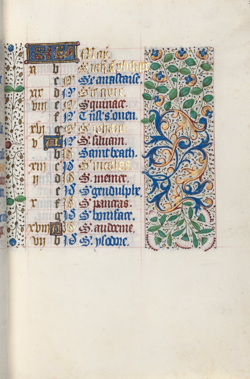 كتاب ساعات استخدام روان: fol. 5 و ، ج. 1470. بواسطة سيد لاتيني جنيف