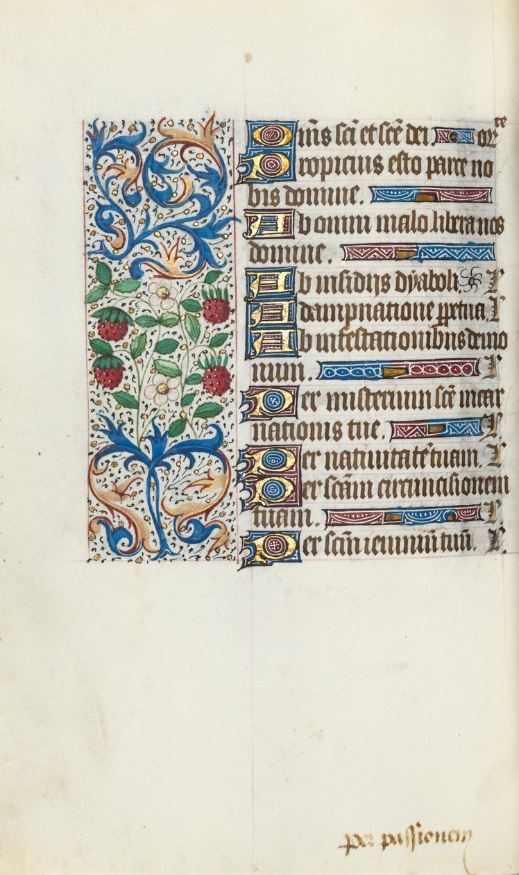كتاب ساعات استخدام روان: fol. 94 فولت ، ج. 1470. بواسطة سيد لاتيني جنيف
