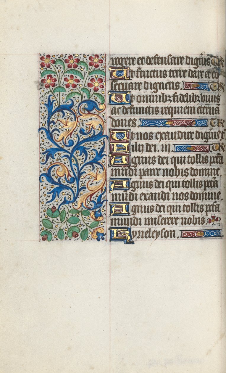 كتاب ساعات استخدام روان: fol. 95 فولت ، ج. 1470. بواسطة سيد لاتيني جنيف
