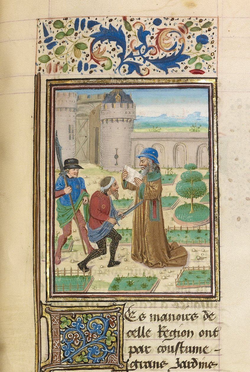 وفاة بارمينيون ، 1470-1475. بواسطة ماجستير في عزاء Jardin de vertueuse