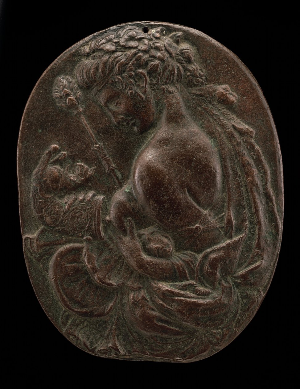 A Bacchante ، أواخر القرن الخامس عشر أو أوائل القرن السادس عشر. بواسطة سيد مرآة مارتيلي