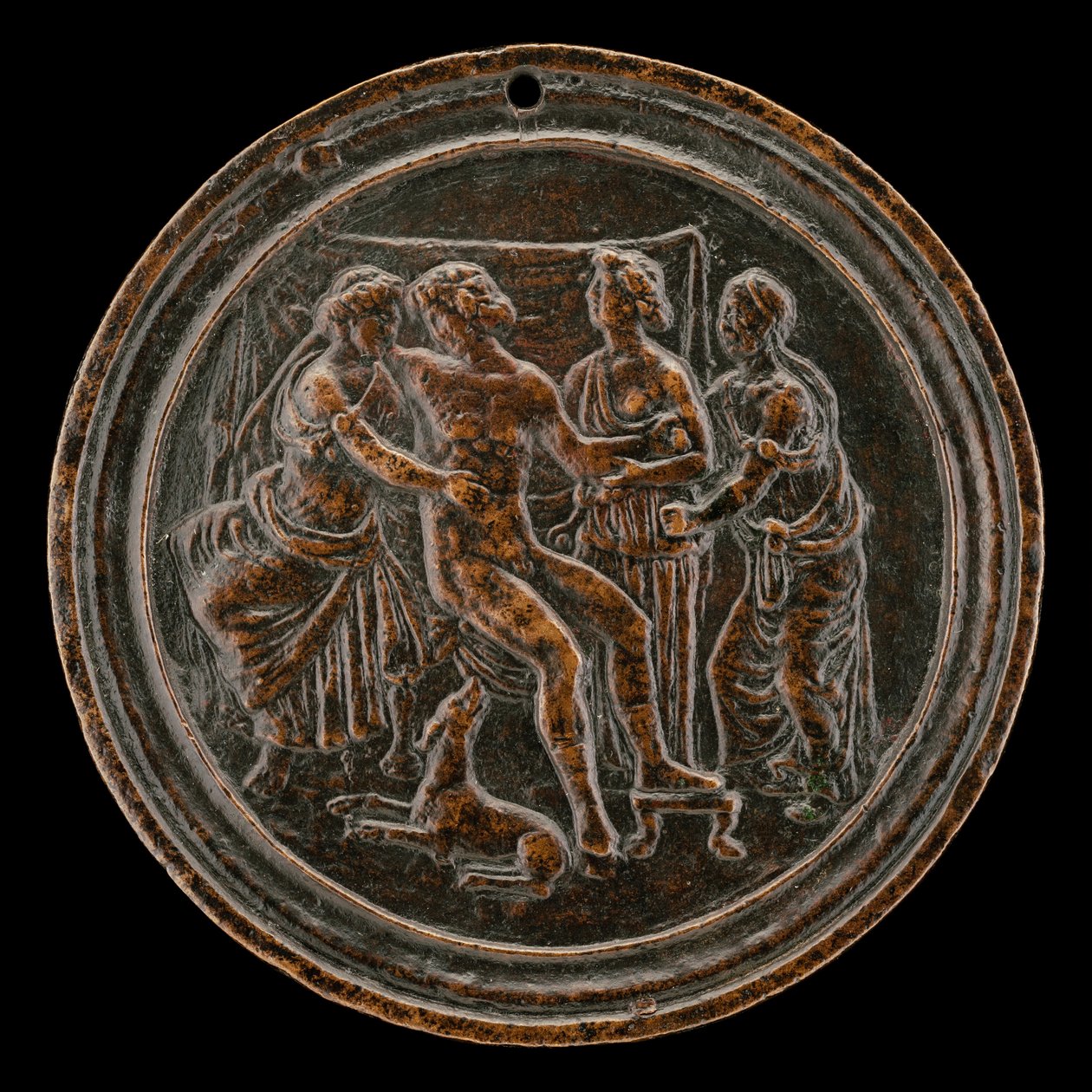 Meleager و Atalante ، الربع الرابع من القرن الخامس عشر. بواسطة سيد Orpheus Legend
