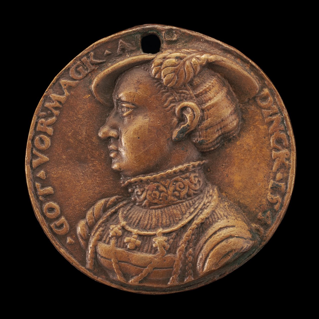 إميليا ساكسونيا ، 1516-1591 ، مارغرافين من براندنبورغ-أنسباخ [الوجه] ، 1540. بواسطة ميدالية سيد بيستوريوس