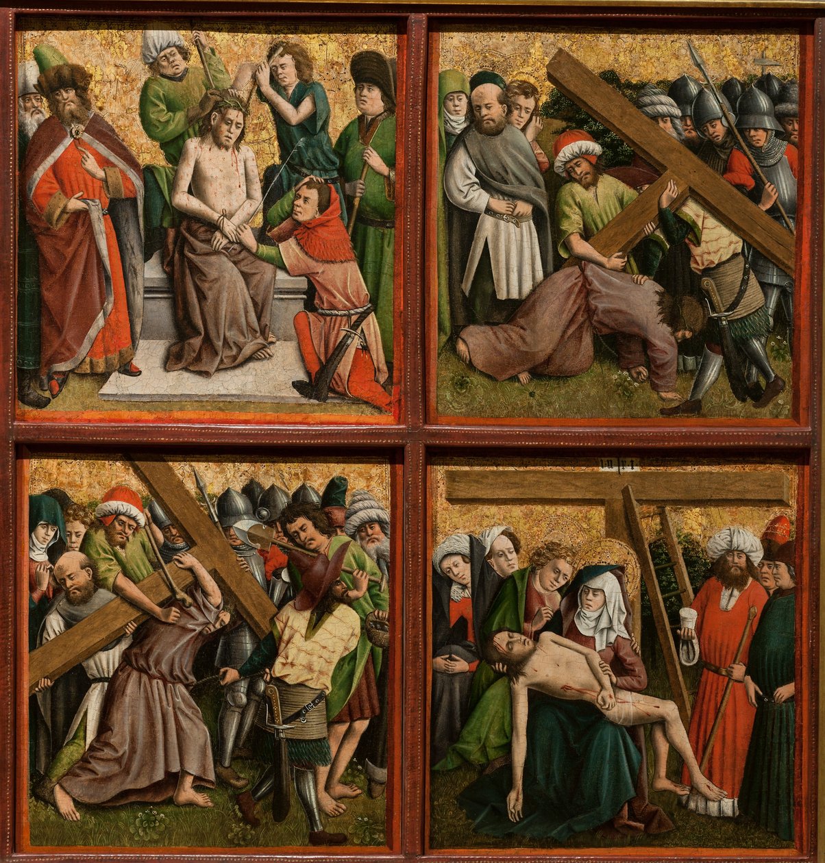 مذبح مع آلام المسيح ، ج. 1440s. بواسطة سيد Schlägl Altarpiece