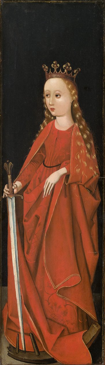 سانت كاترين [الجناح الأيمن من الخارج] بواسطة ماجستير في Starck Triptych