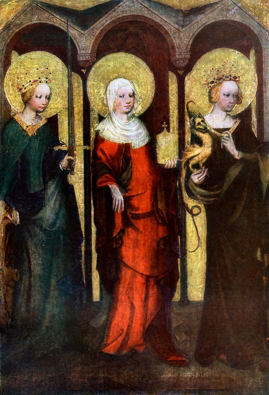 الرسم على ظهر التريبون ، 1313 1955. بواسطة سيد التريبون Altarpiece