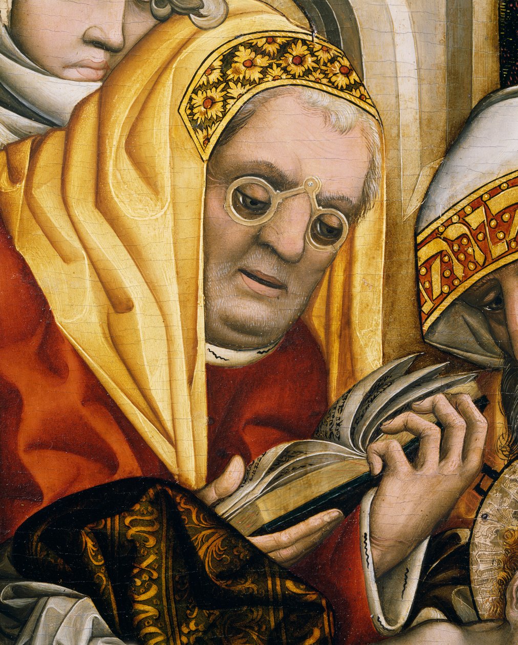 Priest wearing glasses, detail from Circumcision of Christ بواسطة سيد Tucher Altarpiece