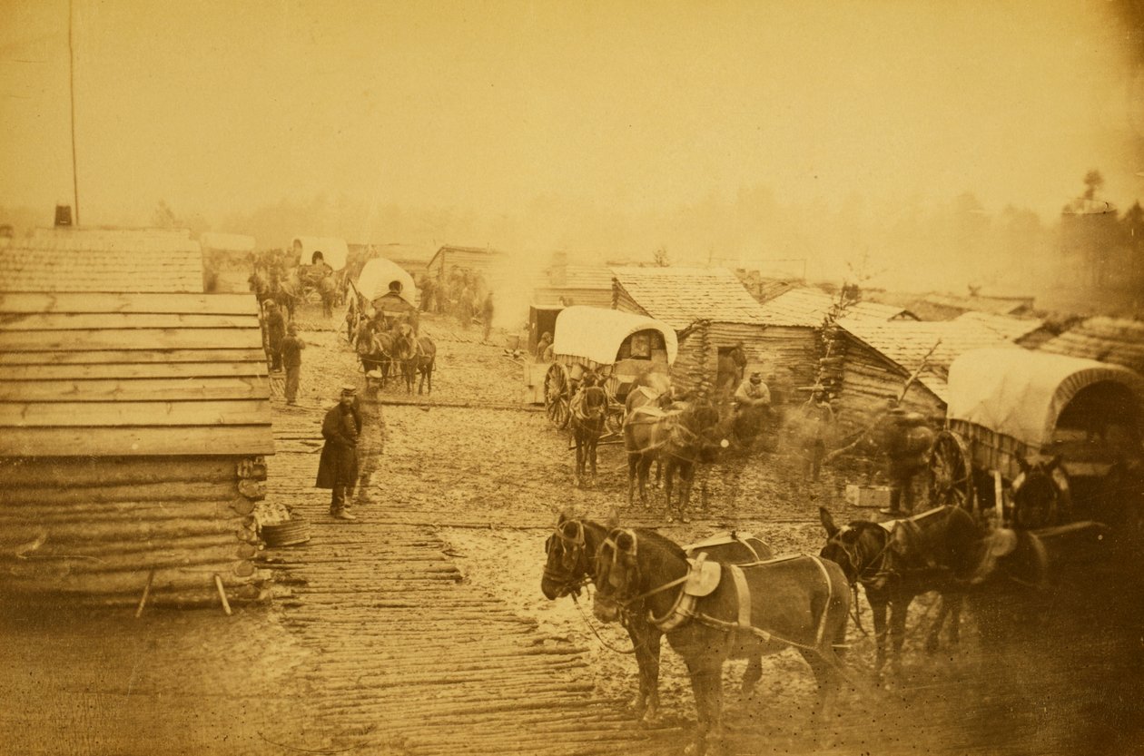 معسكر قوات الاتحاد في سنترفيل ، فيرجينيا ، شتاء 1861 و 1862 (بني داكن) بواسطة ماثيو ب برادي