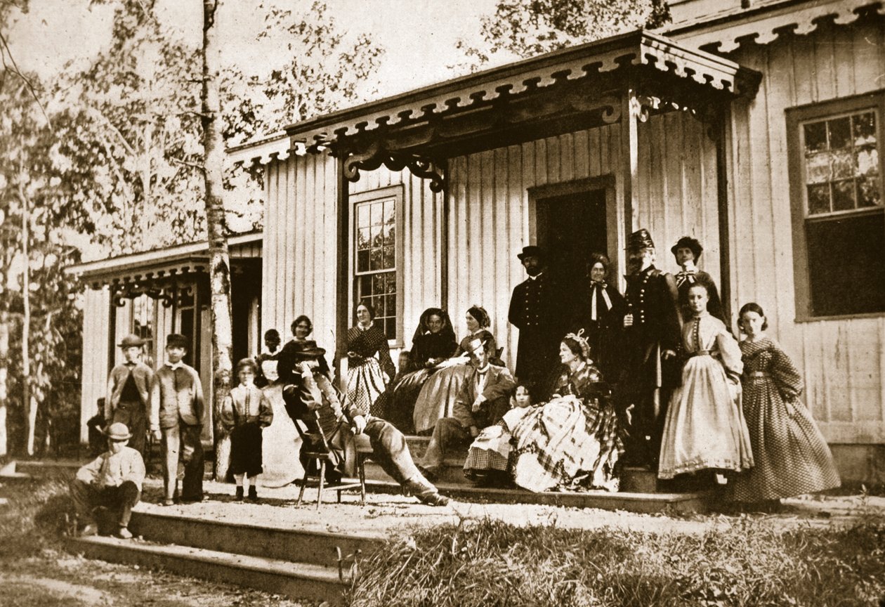 اللواء Heintzelman مسلية الأصدقاء في معسكر النقاهة ، الإسكندرية ، 1861-1865 بواسطة ماثيو ب برادي