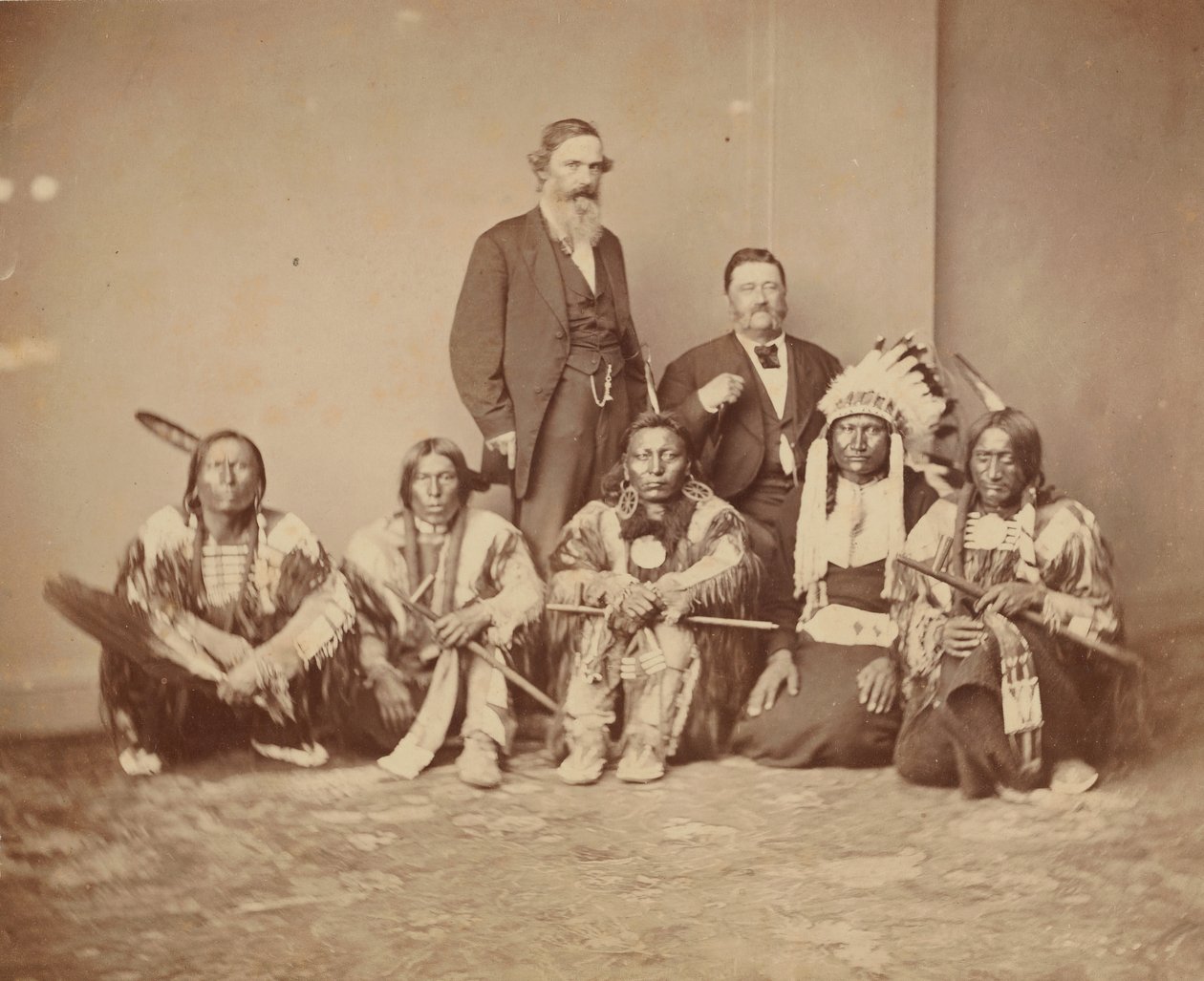 الجنرال جي إي سميث والهنود ، 1870. بواسطة ماثيو برادي