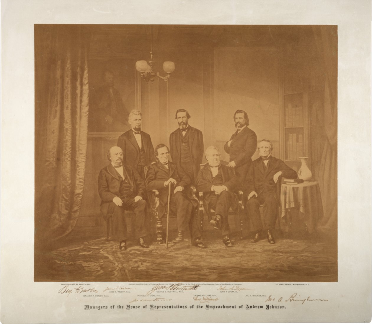مديرو مجلس النواب ، 1868 (صورة بني داكن) بواسطة ماثيو ب برادي