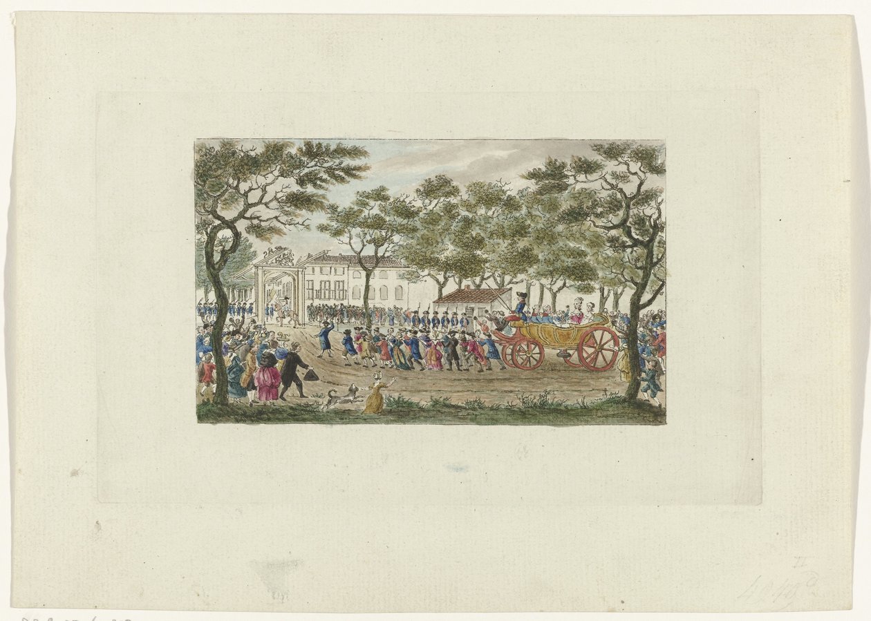 اللحاق بأميرة أورانج والأطفال 1787 بواسطة ماتياس دي ساليث
