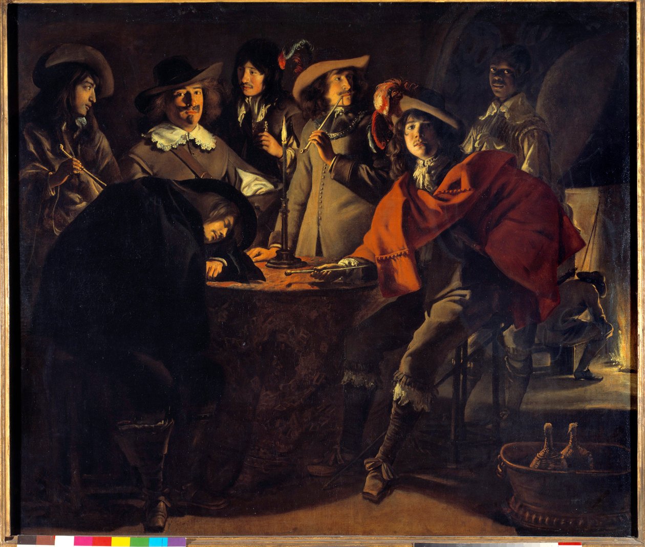La Tabagie ou le corps de garde Painting by Mathieu Le Nain (Lenain) (1607-1677) 17th century Sun. 1,17x1,37 m بواسطة ماتيو لو نين
