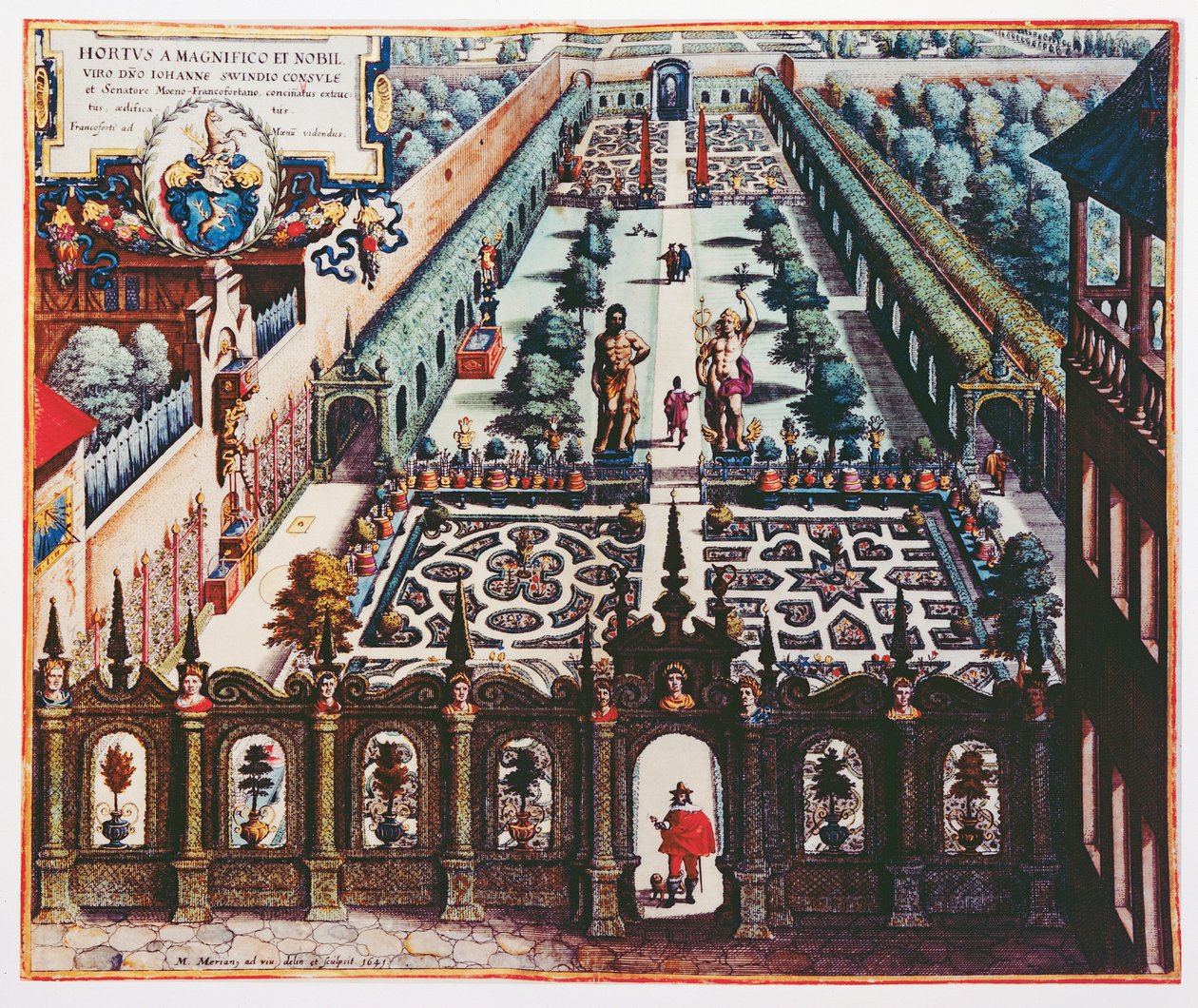 حديقة Burgermeister Schwind ، من "Florilegium Renovatum" بواسطة Theodore de Bry (1528-98) ، تم نشره عام 1641 بواسطة ماتوس الأصغر ميريان