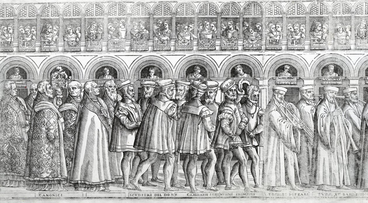 دوق موكب ، c.1555-60 (انظر أيضًا 476241-2 ، 476244-5) بواسطة ماتيو باجاني