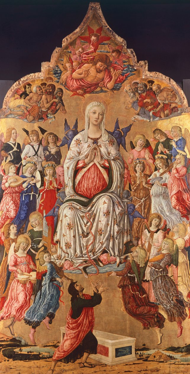 Madonna of the belt, by Matteo di Giovanni (ca 1430-1495) بواسطة ماتيو دي جيوفاني
