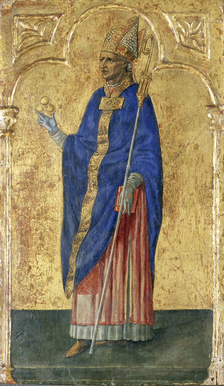 القديس نيكولاس من باري (تمبرا على خشب الحور) بواسطة Matteo di Giovanni di Bartolo
