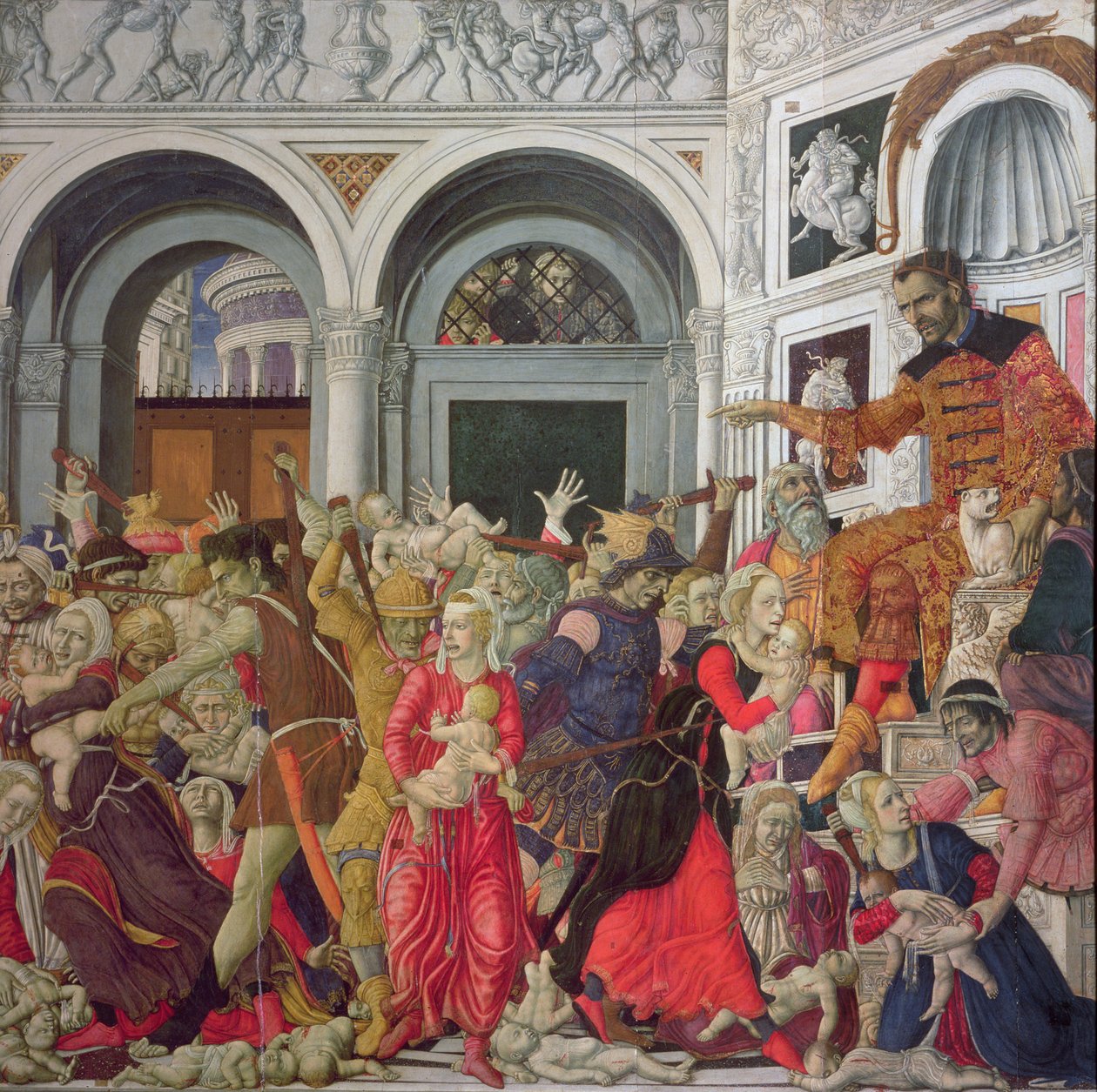 مذبحة الأبرياء (زيت على لوح) بواسطة Matteo di Giovanni di Bartolo
