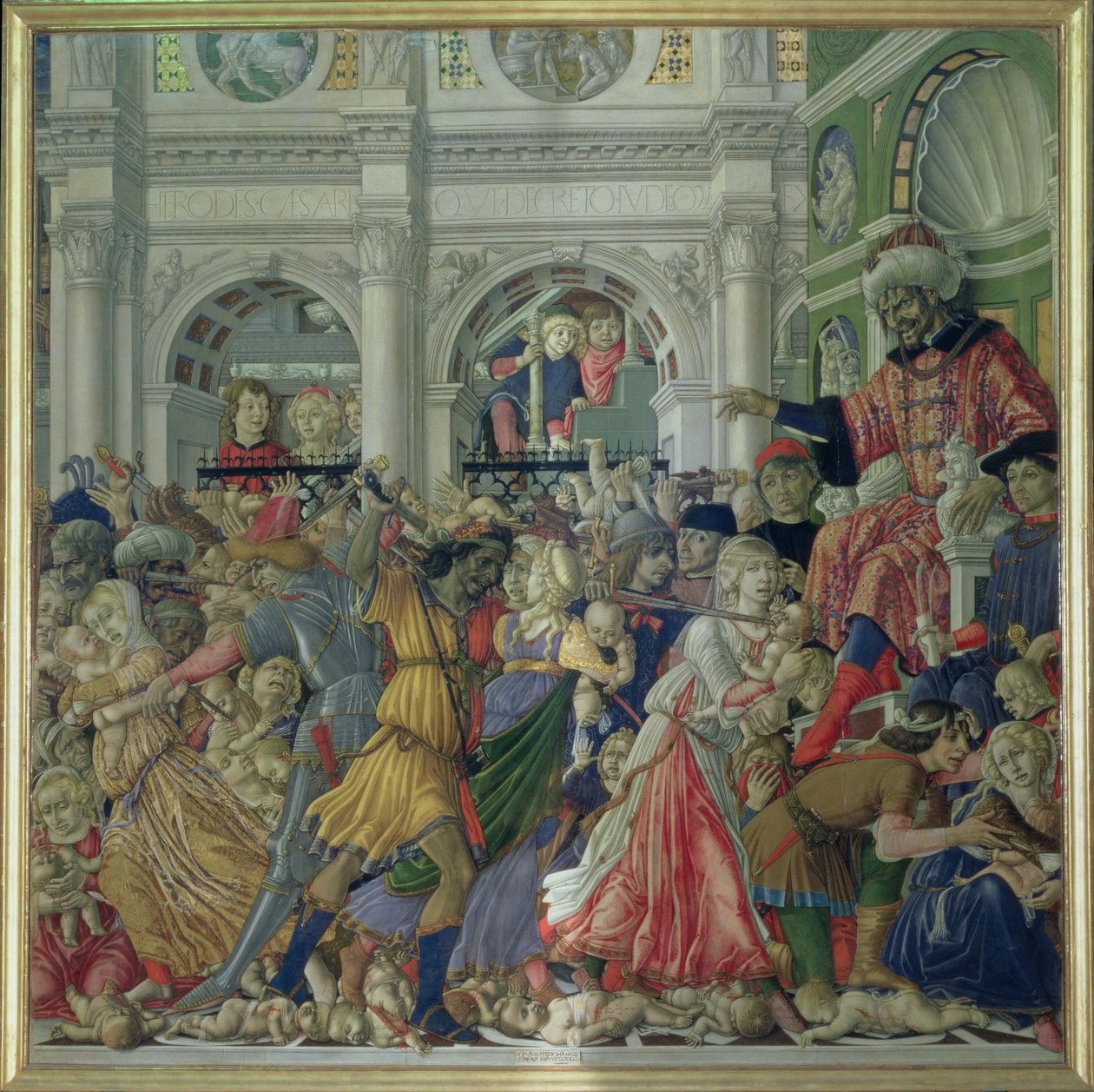 مذبحة الأبرياء ، 1482 (درجة الحرارة على اللوحة) بواسطة Matteo di Giovanni di Bartolo