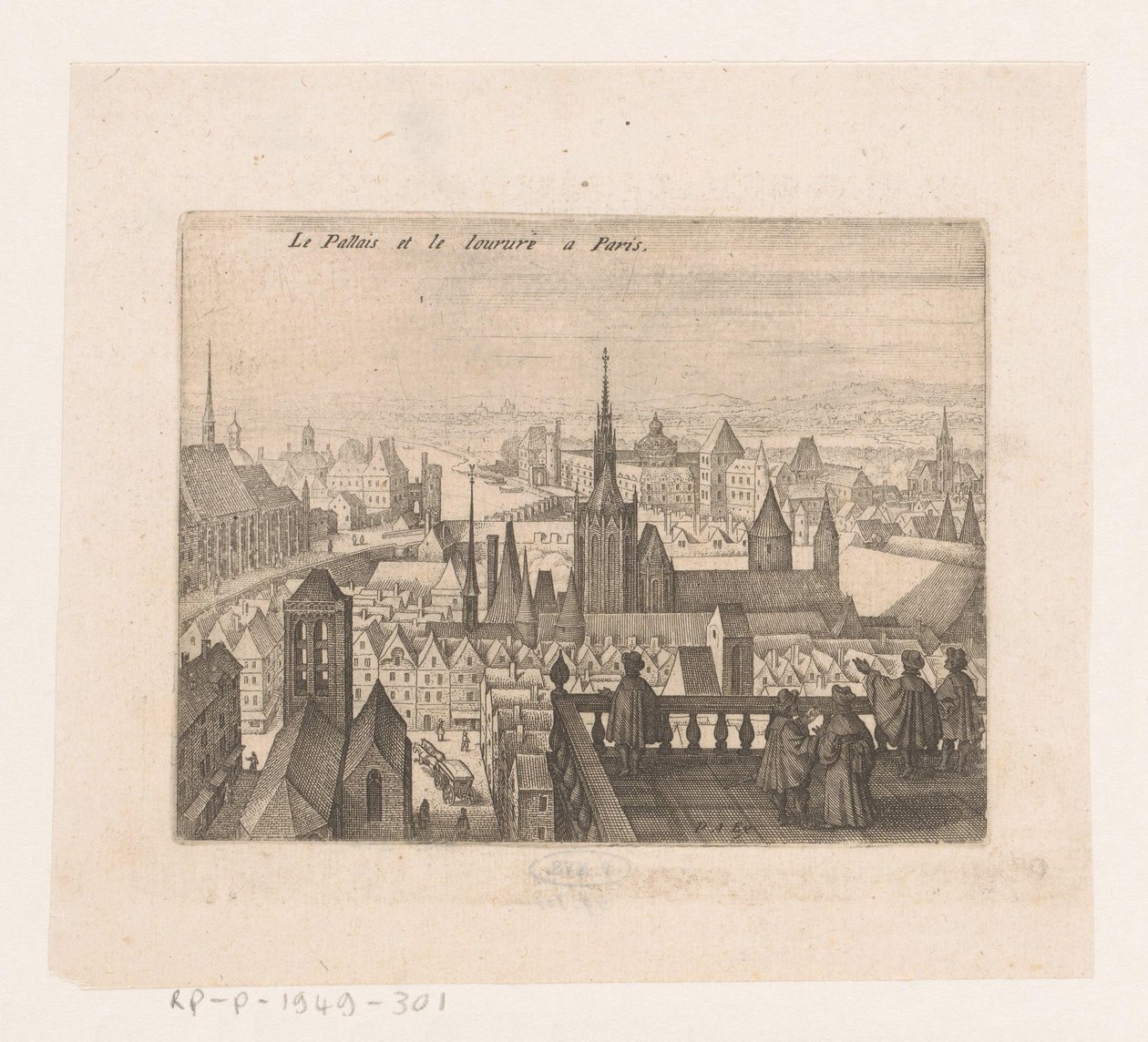 وجه في باريس Le Palais et le Loire a Paris (العنوان على الكائن) سبع مناظر طبيعية ومناظر مدن فرنسية (عنوان السلسلة) بواسطة ماثيو مريان (أنا)
