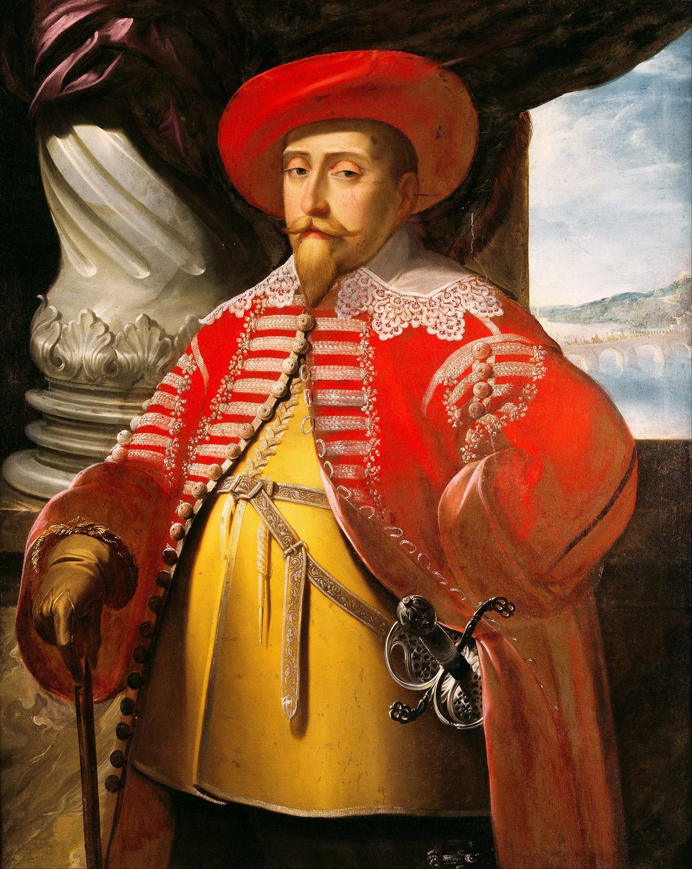 صورة للملك جوستاف الثاني أدولف السويد 1594-1632 ، 1631-1632. بواسطة ماتيوس الأكبر ميريان