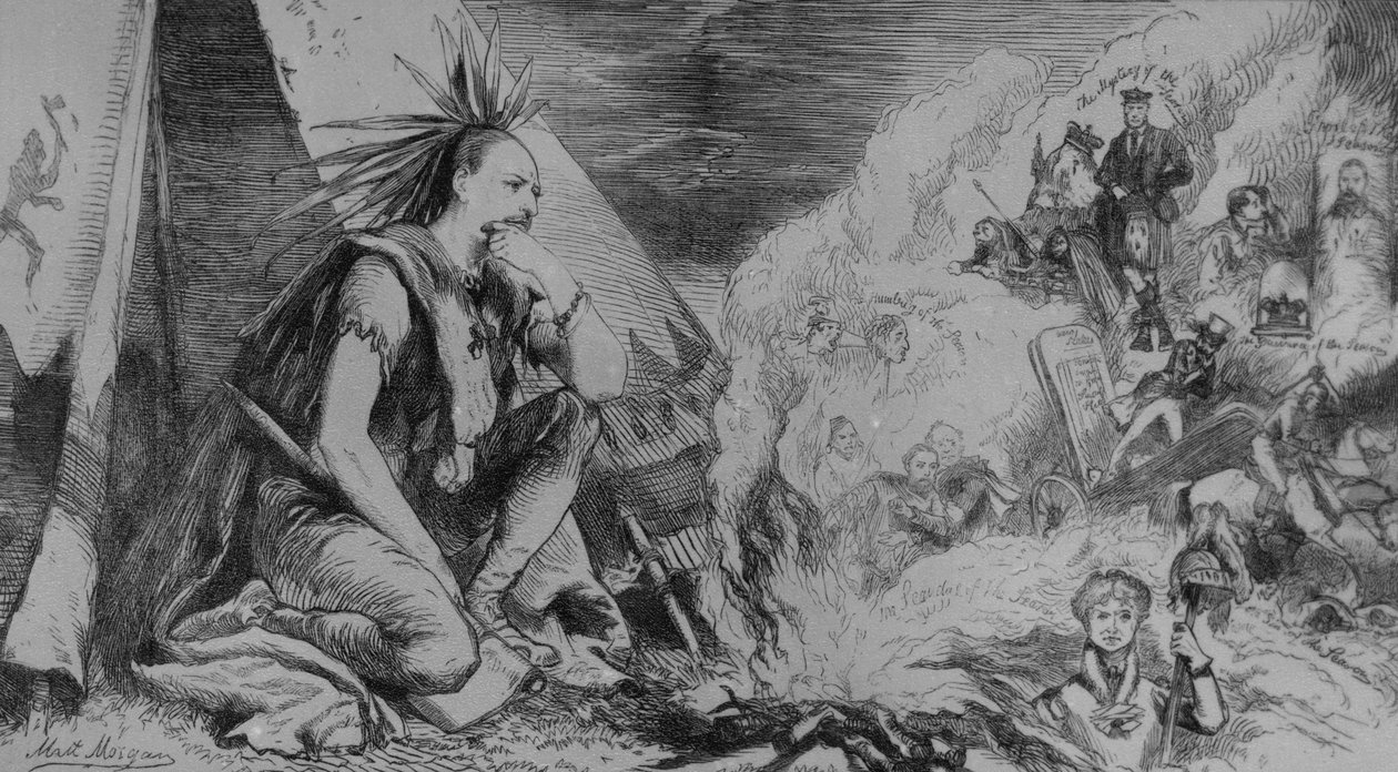 صور في النار! مراجعة الموسم ، من "The Tomahawk" ، 24 أغسطس 1867 بواسطة ماثيو سمرفيل مورغان