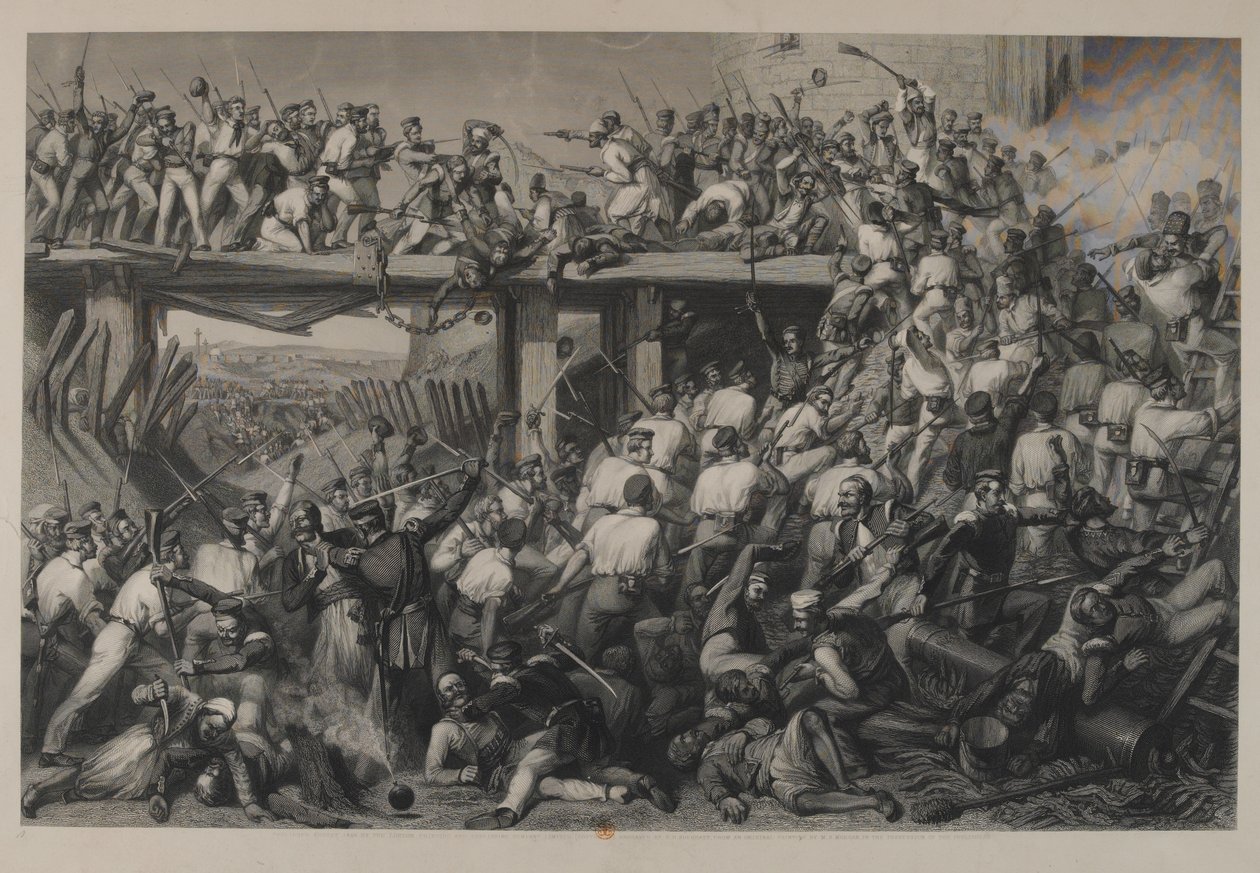 اقتحام دلهي ، منقوش من قبل TH Sherratt ، نشرته شركة لندن للطباعة والنشر ، أغسطس 1859 بواسطة ماثيو سمرفيل مورغان