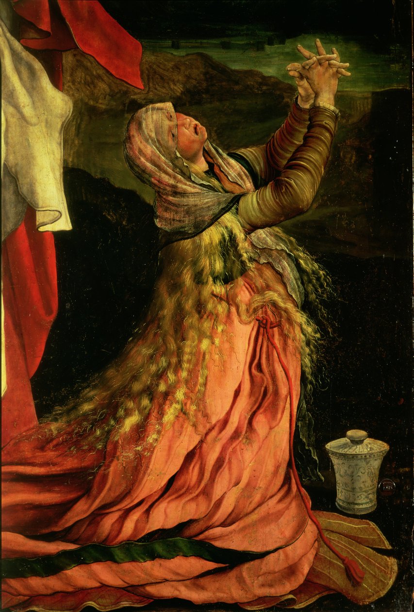 ماري المجدلية ، التفاصيل من الصلب من إيزنهايم Altarpiece ، c.1512-16 بواسطة ماتياس جرونوالد