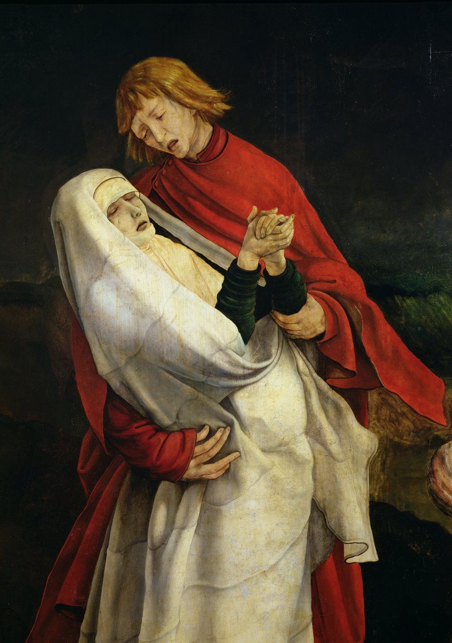 القديس يوحنا الإنجيلي والعذراء ، التفاصيل من الصلب من إيزنهايم Altarpiece ، c.1512-16 بواسطة ماتياس جرونوالد