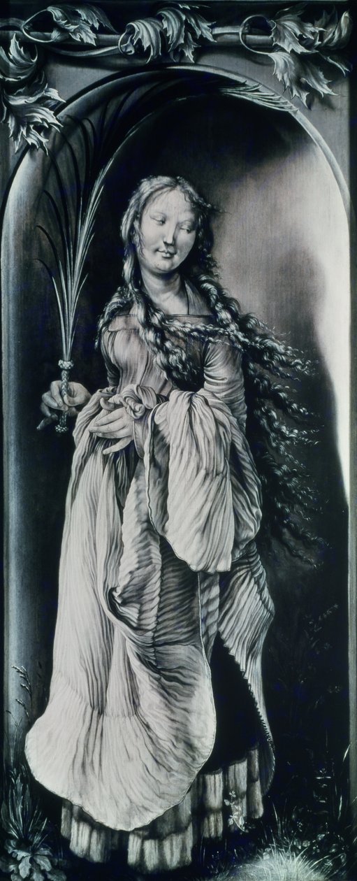 سانت لوسي (c.283-c.304) (grisaille) بواسطة ماتياس جرونوالد