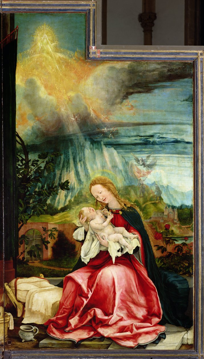 الميلاد ، من Isenheim Altarpiece ، c.1512-16 بواسطة ماتياس جرونوالد