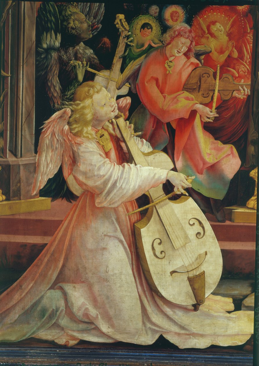حفل الملائكة ، من Isenheim Altarpiece ، c.1512-16 زيت على تفاصيل لوحة 17670 بواسطة ماتياس جرونوالد