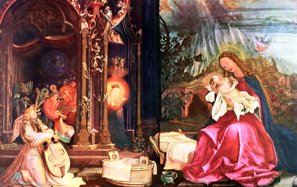 "ميلاد الأنطونيين في إزنهايم" ، 1490-1528 بواسطة ماتياس جروينوالد